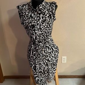 Calvin Klein Leopard Print Dress 6
